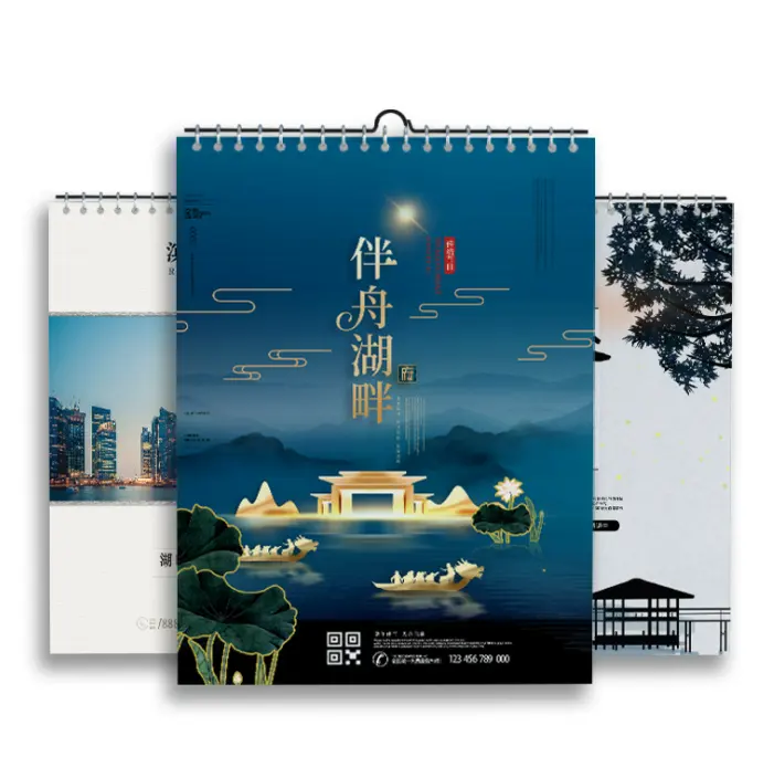 Nuovo Design di tendenza calendario da tavolo di carta da tavolo o calendario da parete per uso ufficio Display orologio