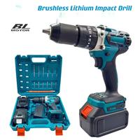Nuevo Taladro Inalámbrico Sin Escobillas Popular con Batería, Taladro de Impacto Industrial de 16V con Luz LED, Juego de Herramientas Eléctricas