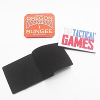 Patchs en PVC silicone personnalisés avec logo en relief, fond noir ou transparent, étiquette en PVC souple en caoutchouc