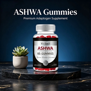 Suplementos de gomitas de hierbas ayurvédicas con sabor a fresa natural, de marca privada OEM, aptos para hombres y mujeres. - Product Image 3