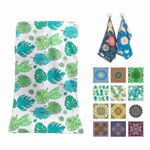 ロゴカスタム印刷 高級 昇華プリント 特大 リサイクル サンドフリー RPET マイクロファイバー スエード ワッフル ビーチタオル - Product Image 2