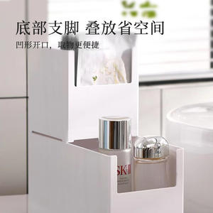 Caja de almacenamiento de escritorio Hua County, organizador 4 en 1 de color sólido para maquillaje, cocina, cosméticos y artículos diversos, cajón, armario, almacenamiento - Product Image 3