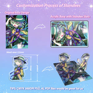 Support de <span class=keywords><strong>manga</strong></span> en acrylique HanXin OEM |   Support en acrylique personnalisé, découpe laser, impression UV, simple ou double face, vente en gros - Product Image 2