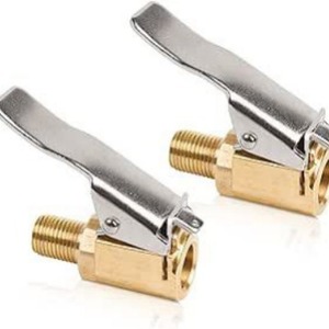 Brass Tire Inflator <b>Clamps</b> With <b>Quick</b> Connect Valve For Compact Car Motorcycle Fast Inflate British Thread Copper Material - Product Image 1
