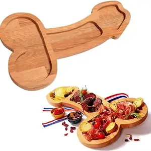 Bamboo Aperitif Board Cheese Tray Wine Meat Cheese Platter Funny Cutlery Kitchen Wine Meat Cheese Platter Unique Women Gifts
