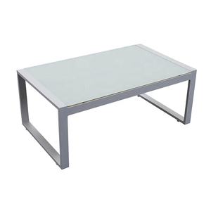 ชุดโซฟาอลูมิเนียมสำหรับสวนกลางแจ้งเฟอร์นิเจอร์โซฟาสีขาวราคาถูกสำหรับลานบ้าน - Product Image 6