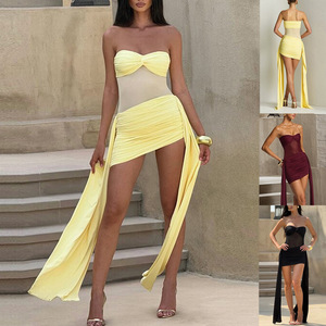 Sitios Independientes de Ropa Femenina Europea y Americana Transfronteriza, Nueva Colección Verano 2026, Falda Tubo Elegante de Color Sólido - Product Image 2