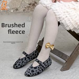 Collants à pieds pour filles, nouveau style printemps-été, tricotés avec nœud, respirants, pour enfants et tout-petits, pour l'extérieur - Product Image 4