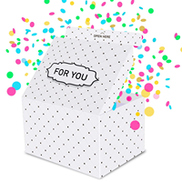 Caja de Regalo Sorpresa con Confeti Explosivo, Kit de Explosión Sorpresa, Broma Explosiva para Cumpleaños, Cualquier Ocasión, Caja de Regalo con Confeti Explosivo