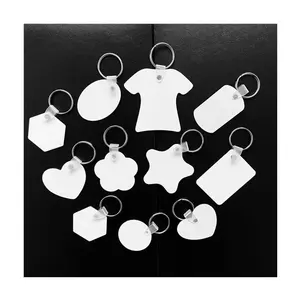 RTS Best Selling Family Photo DIY Gift Blank Double-sided sublimation metal keychains Rectangle Shape