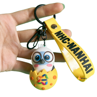 Porte-clés en silicone personnalisé 3D, figurine de dessin animé, design gratuit, poupée en silicone, porte-clés bébé, porte-clés animal - Vente chaude