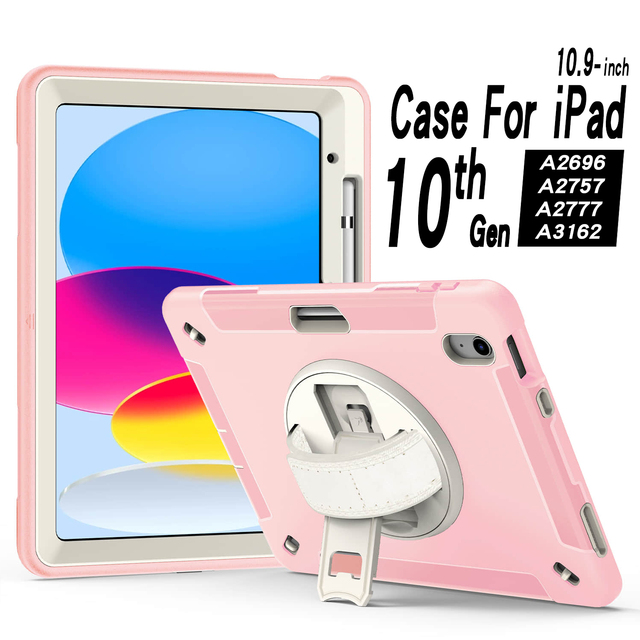 Shockproof Rugged Tab Custom Protective Heavy Duty Tablet Case Cover for Ipad 10 Generation pink Case for 10.9 Case