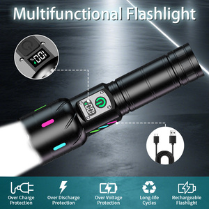 Đèn pin LED đa chức năng, có thể thu phóng, sạc lại được, chất lượng cao 30W, dùng ngoài trời, khẩn cấp - Product Image 6