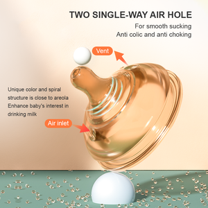 Biberons pour bébés Porte-biberon <span class=keywords><strong>Bb</strong></span> Col large Biberons d'alimentation au lait Anti-colique Nano argent Silicone Biberon pour bébé - Product Image 4