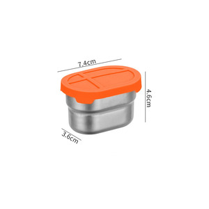304 Edelstahl Kinder-Snackbehälter, 50-230ml Bento-Soßenbecher mit Dichtungs-Silikonverschluss für Salat, Süßigkeiten, Butter, Obst - Product Image 4