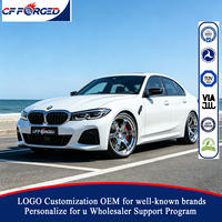 Jantes forgées de style TE37 chromées miroir de qualité supérieure, 19 et 20 pouces, 6 branches, concaves profondes, monobloc, pour voitures particulières BMW M3 G80