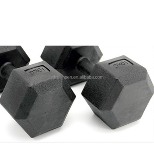 מכירה ישירה מוצק צבע PVC + מלט תערובת בטיחות משקולת כושר משקולת הקס - Product Image 4