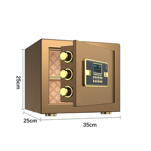 Nhà thông minh mini an ninh Hộp An toàn nhỏ kim loại chống cháy an toàn với mật khẩu vân tay & kết hợp khóa đồ trang sức an toàn - Product Image 2