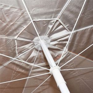 Sombrilla para Exteriores con Revestimiento Plateado, Resistente al Viento, Portátil, Protección Solar para Playa, Patio y Camping - Product Image 4