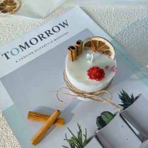 ซินนามอนหอมสไตล์ป่ามะนาวเทียนหอมแฮนด์เมดเทียนวันขอบคุณพระเจ้าขี้ผึ้งถั่วเหลือง - Product Image 3