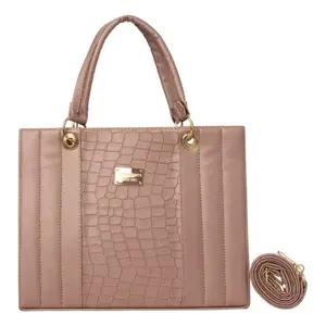 Sac cabas pour femme Fana Mabel, motif crocodile, cuir microfibre, quincaillerie dorée, style minimaliste, usage quotidien - Product Image 3