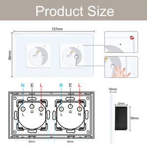 Zócalo ZigBee Smart FR, monitor de rendimiento de Oulets franceses de pared de doble enchufe, funciona con Google Home Smart Life Alexa - Product Image 6