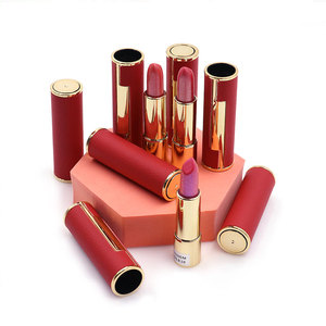 Custom Logo <strong>Luxury</strong> Leather Press-on Lipstick Metallic Pearl Shimmer Lip Stick Long-Lasting for Daily Party <strong>Makeup</strong> - Product Image 4