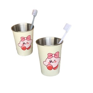 Taza para cepillos de dientes de acero inoxidable con dibujos animados para niños y parejas, taza de lavado simple, resistente a roturas, de calidad alimentaria - Product Image 5