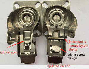 Industrielle Thermoplastische Gummi-Schwenkrollen Schwerlast 2,5 3 4 5 Zoll Rotierende Nylon PP-Rollen mit Bremsen - Product Image 6