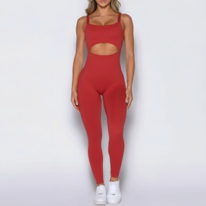 <span class=keywords><strong>Mono</strong></span> de poliéster para mujer con aberturas y cordones en la <span class=keywords><strong>espalda</strong></span>, tirantes ajustables, abertura frontal y efecto levanta glúteos, ideal para jogging y fitness. - Product Image 4