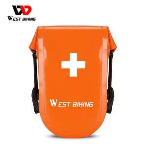 WEST BIKING防水ポータブル自転車応急処置キット大容量便利なサイクリングエイドバッグ耐久性のある屋外バイクバッグ