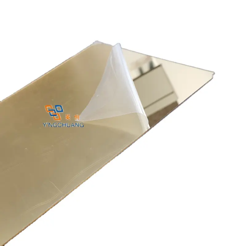 Wholesale 1220 x 2440mm  4' x 6' Gold Silver Flexible 1mm 2mm 3mm Mirror Plastic Acrylic Sheet