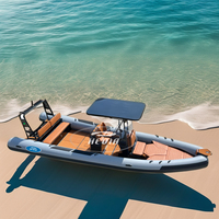 Bateau de pêche de plaisance en aluminium à vitesse offshore à cabine complète approuvé CE de 7.5m avec moteur