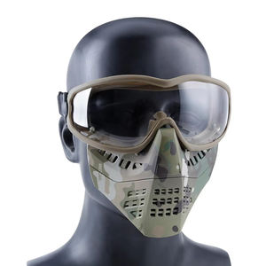 Tarnfarben-Nylon Doppelmodus Abnehmbare Leichtgewichtige Taktische Schutzmaske für Outdoor-Sportarten Hochdruck DO XI MA-106 - Product Image 4