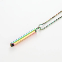 Vente chaude Méditation Soulagement Anxiété Stress Respiration Sifflet Pendentif Collier En Acier Inoxydable Bijoux Pour Femmes Et Hommes