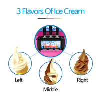Machine à Glace Automatique 3 Saveurs, Machine à Glace Soft Serve Commerciale pour Entreprise, Camion à Glaces