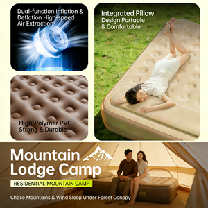 Matelas de <span class=keywords><strong>camping</strong></span> et oreiller tout-en-un auto-gonflables des années 60 pour la maison et l'extérieur - Product Image 4