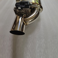 유니버셜 T자형 2 in 1 전자식 배기 머플러 덤프 밸브 배기 컷아웃 51MM 60MM 63MM 70MM 76MM