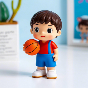 หุ่นพลาสติก PVC แอ็กชันฟิกเกอร์สำหรับเล่นบาสเก็ตบอลรูปปั้น3D สำหรับเล่นบาสเก็ตบอลสั่งทำได้ - Product Image 5