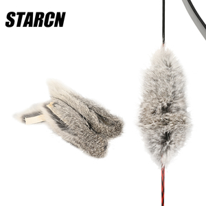 1 Paio di Silenziatori per Corda d'<span class=keywords><strong>Arco</strong></span> in Pelliccia di Coniglio, Ammortizzatori di Vibrazioni, Accessori per Tiro con l'<span class=keywords><strong>Arco</strong></span>, Assorbitori di Urti per <span class=keywords><strong>Arco</strong></span> Ricurvo Tradizionale - Product Image 1
