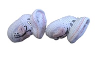 Chaussons bébé jetables en crochet faits main, 100% coton, très mignons, respirants et décontractés