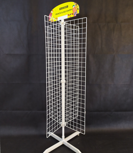 Accesorios de teléfono de malla de cuatro lados para supermercado, soporte giratorio para exhibición de joyería, ganchos tipo calcetines de alambre blanco - Product Image 6