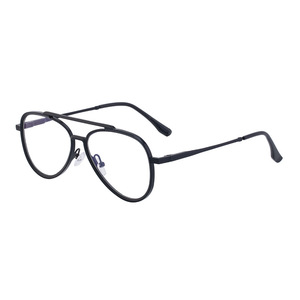 Gafas de sol de aviador KSL-98286 para hombre, montura negra, lentes de PC, protección UV400, clase 2, montura de plástico y metal - Product Image 1