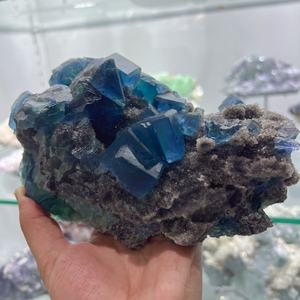 Campione di Fluorite Blu Naturale all'Ingrosso, Quarzo Grezzo Artigianale, Minerale Grezzo e Pietra Preziosa Grezza per Decorazione - Product Image 5