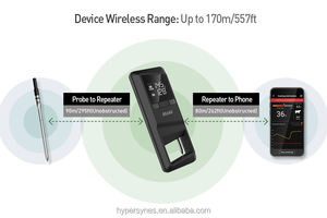 Thermomètre à viande sans fil Bluetooth numérique Tuya portée de 170M avec télécommande rétroéclairée et sonde en acier inoxydable Construction métallique - Product Image 6