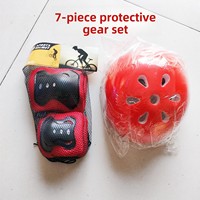 Kit de sécurité pour enfants : casque et genouillères en plastique pour roller - Ensemble de six pièces pour sports de plein air ; Vente en gros usine