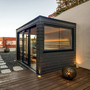 Fertighaus Sauna für den Außenbereich mit <span class=keywords><strong>Spa</strong></span>-Bad, Dampfbad und großem Holzofen - Product Image 3