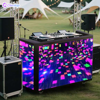 Cabina de DJ personalizada fachada pantalla Led podio mágico pantalla Led Digital creativa para clubes nocturnos bar música electrónica