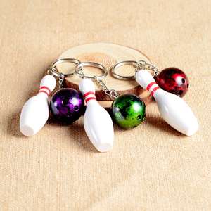 New Design Bowling Metal Keychain Car <b>Key</b> <b>Chain</b> <b>Key</b> Ring Sports Hot Sale Keyring Pendant for Man Women Gift Wholesale - Product Image 1
