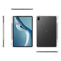 Huawei MatePad Pro 12.6 2021 WGR-W09 temizle TPU kalem yuvası tutucu kılıf şeffaf yumuşak silikon hava yastığı S7 FE T730 kapak